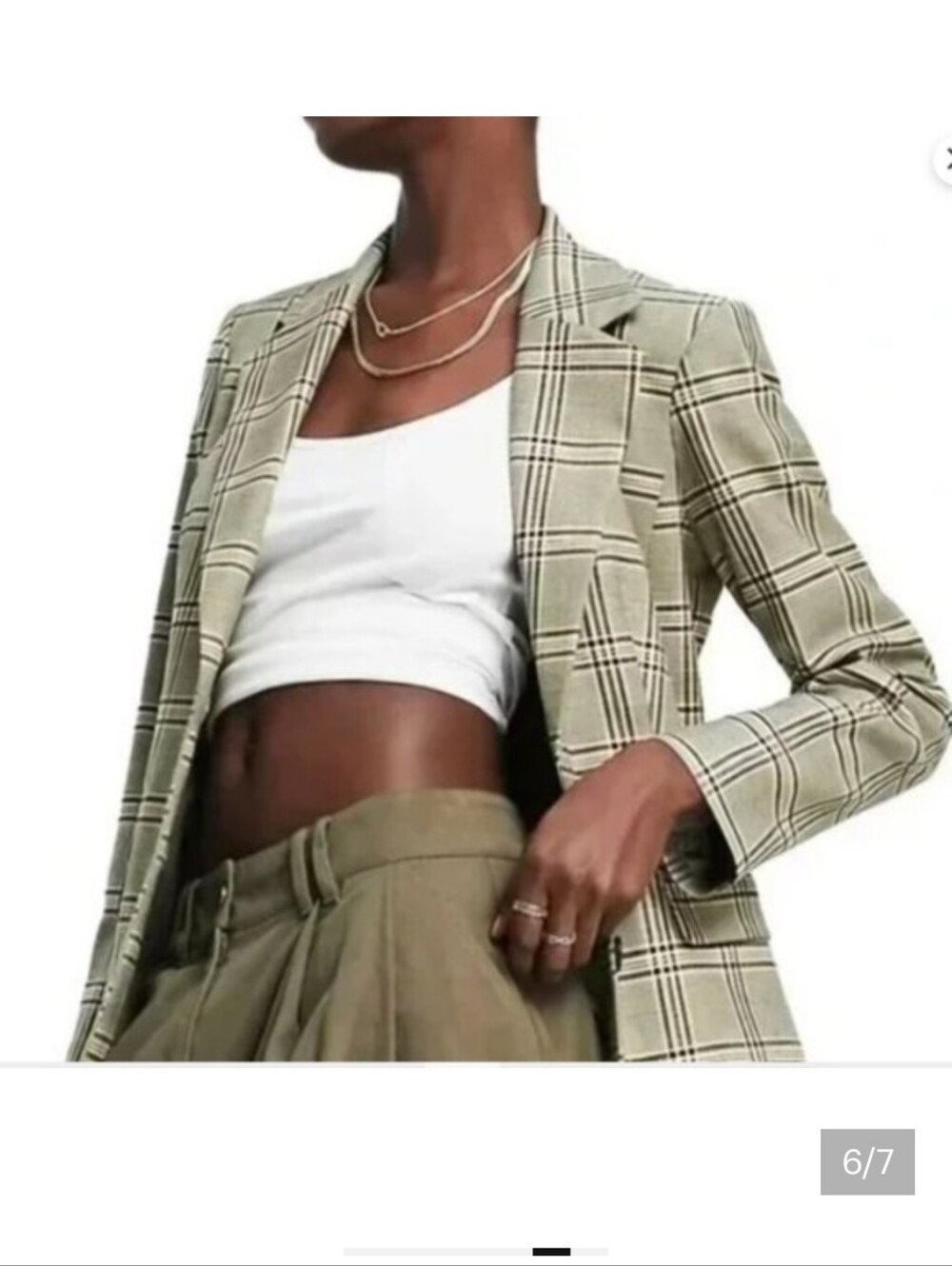Top Shop Oversized Plaid  Blazer  NWT